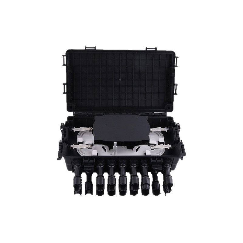 16口泰科头分纤盒光缆分线盒 防水光纤16芯光缆配线箱 接续盒