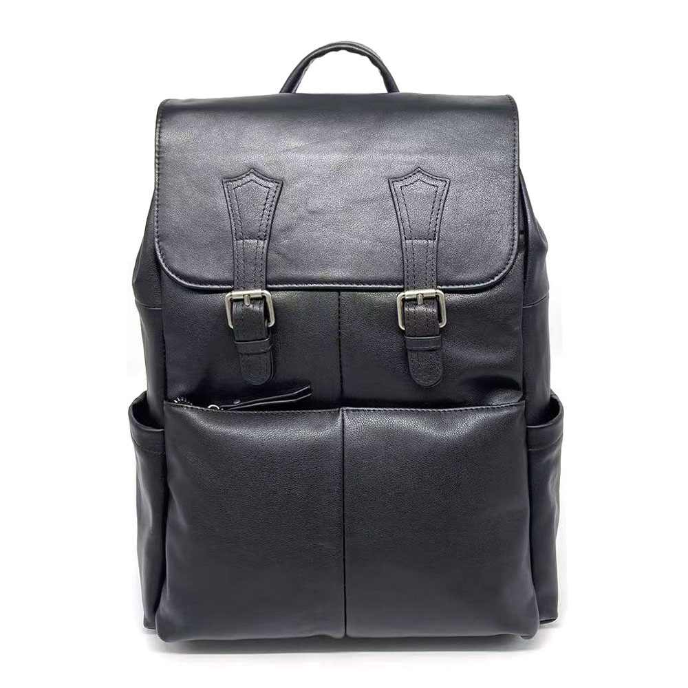 Men's Leather Business Backpack For Travel And Office Work_voghion.com