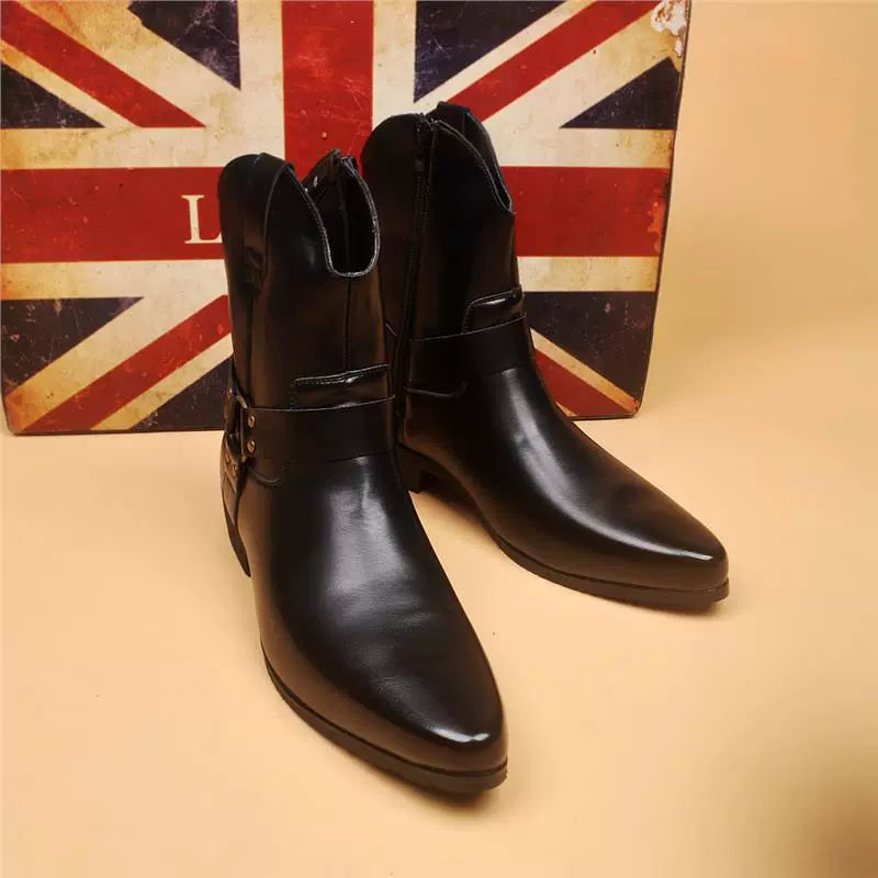Новые мужские британские наконечные модные ботинки высокие наружные сапоги инструментальные сапоги почетный караул сапоги кожаные сапоги мужские