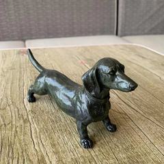 長条ソーセージ黒犬樹脂工芸品園芸庭園置物園林装飾品クロスボーダー新品子犬