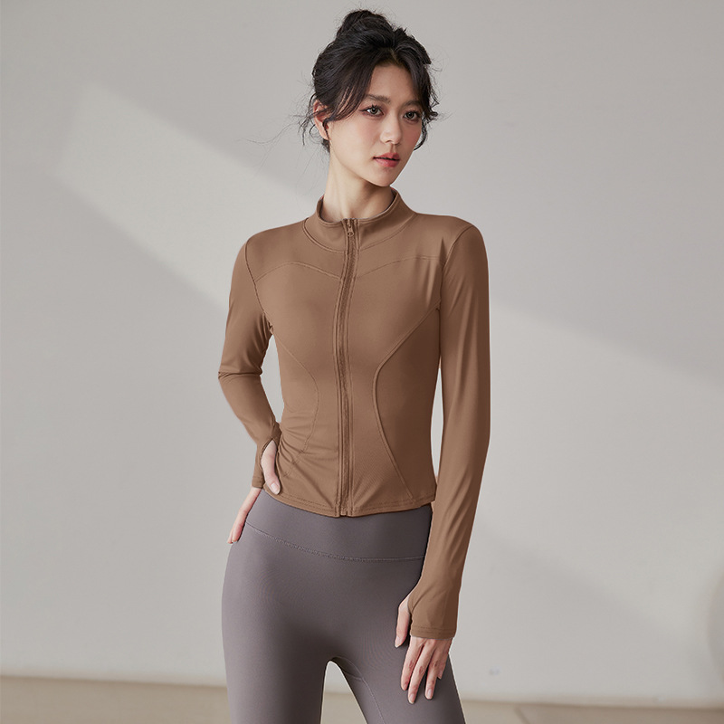 Slim-fit Quick-drying Yoga Clothes For Women, Long-sleeved Sports Fitness Tops, Fitness Clothes For Women_desvips.com