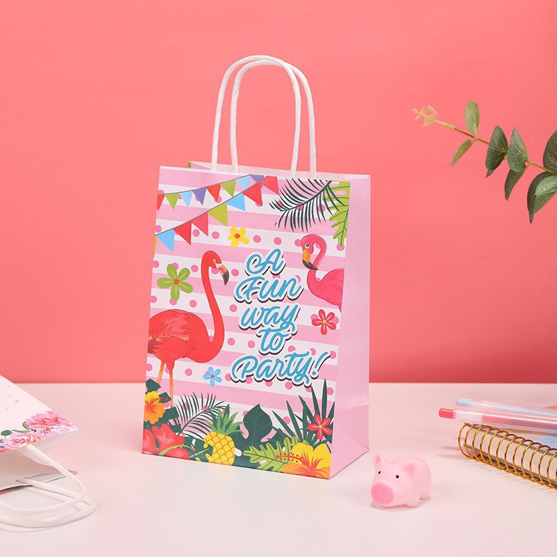 Bolsas de regalo de cumpleaños, bolsas de cartón cartón, bolsas de embalaje para llevar, bolsas de embalaje de regalo de fiesta para niños, bolsas de mano