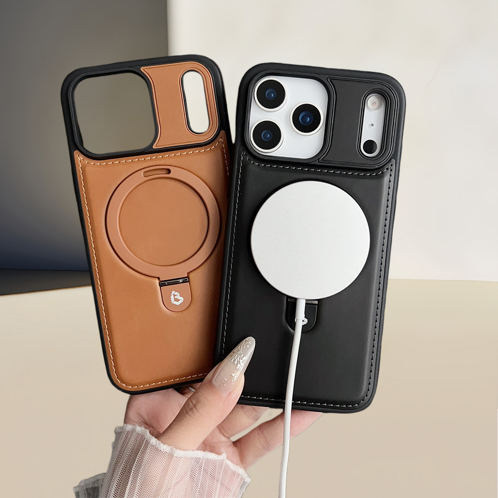 Ốp lưng da cao cấp tích hợp giá đỡ cho iPhone 15, 16, 17 Pro Max — 【Đen Cao Cấp】Dòng 17 - Không Lo Lọt Logo, 【Nâu Thanh Lịch】Dòng 17 - Không Lo Lọt Nhãn, 【Gentleman Blue】Dòng 17 - Không Lo Lọt Nhãn, 【Đỏ】Dòng 17 - Không Lo Lọt Nhãn chi tiết 15