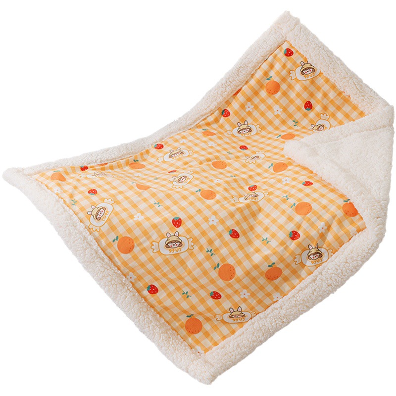 Lana de cordero engrosada Otoño e Invierno perro lindo Oso de dibujos animados manta para mascotas gato edredón estera manta de peluche