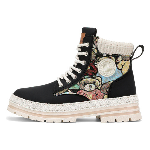 Men's Ankle Boots Autumn/Winter Korean Style Bear Shoes Work Boots Motorcycle Men's Outdoor Retro Leather Boots Height Increasing Boots