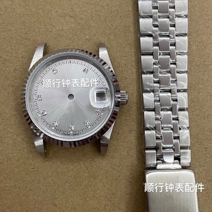 Watch Accessories 74033 D Case 8200 2824 2836 2846 Case Blue Treasure Mirror Case Silver Beads