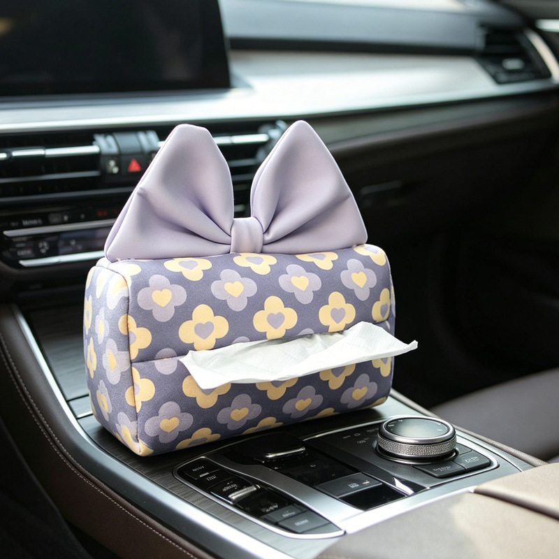 Car-Mounted Tissue Box, Hanging Style, Creative and High-End, Cute and Practical In-Car Tissue Holder with Doll Design