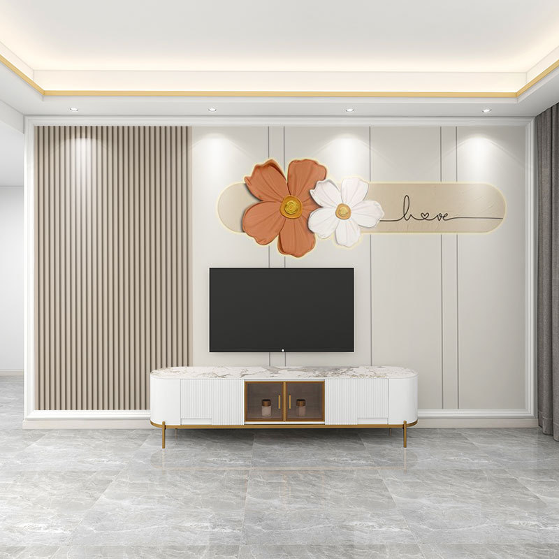墙纸3d立体法式简约轻奢电视背景墙壁纸客厅壁布装饰墙布壁画|undefined