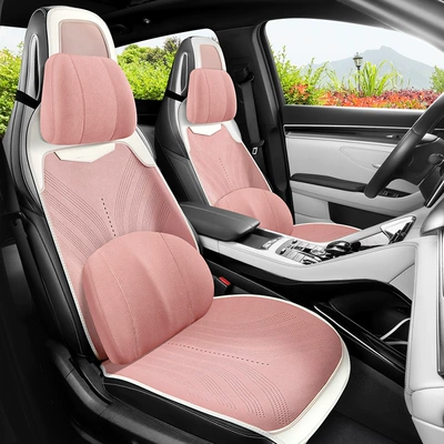 Four Seasons Pad – Model Is Suitable for All Ideal Car - cherry-blossom-powder-standard-version-one-piece-head