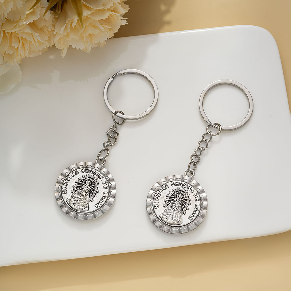 Cruz de aleación esfera redonda cruz de comercio exterior mayorista suministro de llaveras fundición a presión accesorios de automóviles