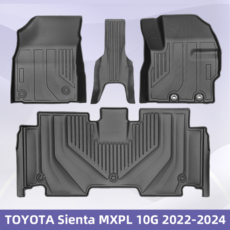 Es adecuado para TOYOTA Sienta MXPL10G 2022 - 2024 timón derecho 3D todo el tiempo TPE almohadilla de pie