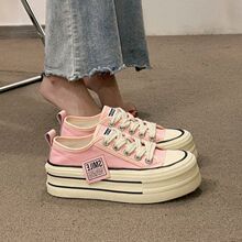 低帮（帮高小于10cm)纯色橡胶青年帆布鞋凉拖单鞋女休闲运动女鞋