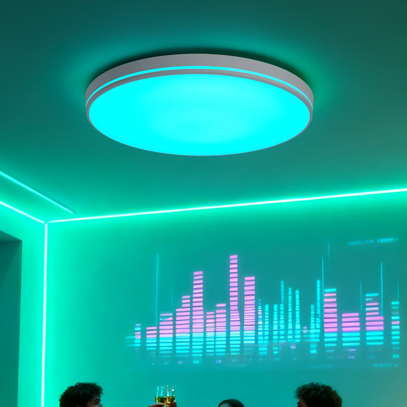 Lámpara de techo del dormitorio, gafas de luz inteligentes, luminoso y colorido, luminario de estudio, lámpara Zhongshan 118L