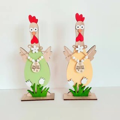New Easter Detachable Ornament Nordic Style Home Decor Wooden Craft Rooster Ornament