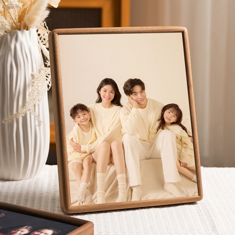 Solid Wood Family Photo Frame Display Stand Photo Printing Children's Photos Plus Wedding Photos Display Stand Curved Frame New Chinese Style Solid Wood Family Photo Frame Display Stand Photo Printing Children's Photos Plus Wedding Photos Display Stand Curved Frame New Chinese Style