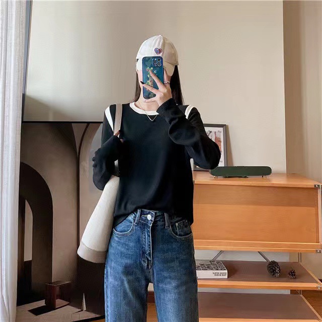 2023秋冬新作東門百合色系高弾ステッチで、快適で暖かい女性の5色のボトムシャツを作ります。