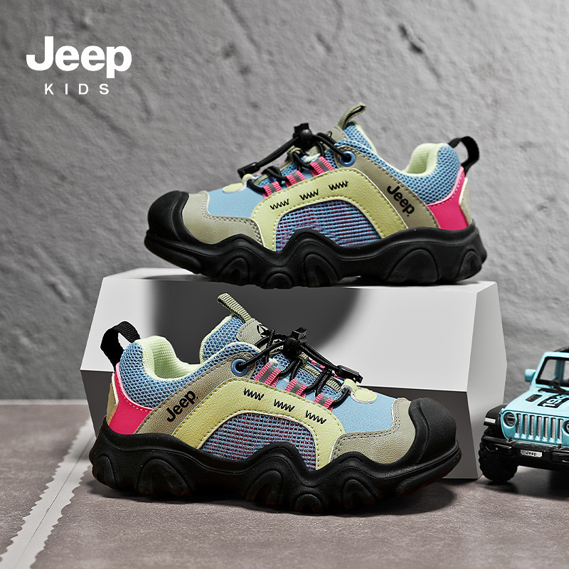 Jeep男童运动鞋2025秋冬新款防水革面跑步鞋舒适轻便女童鞋子百搭|undefined