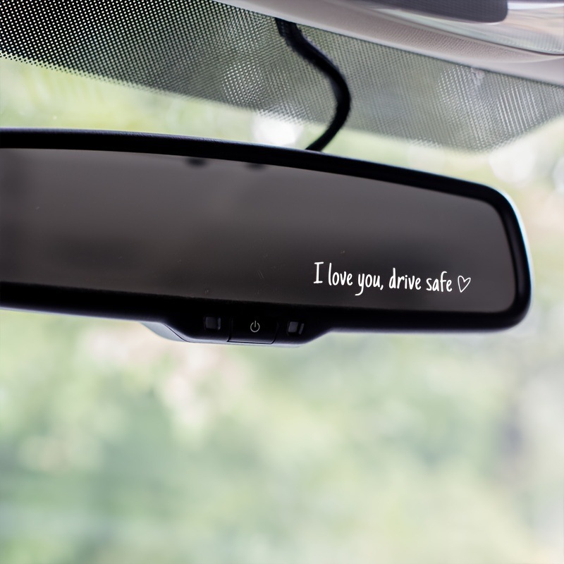 ILY Drive Safe Conducción segura pegatinas de etileno para automóviles para pegatinas decorativas de espejos retrovisores