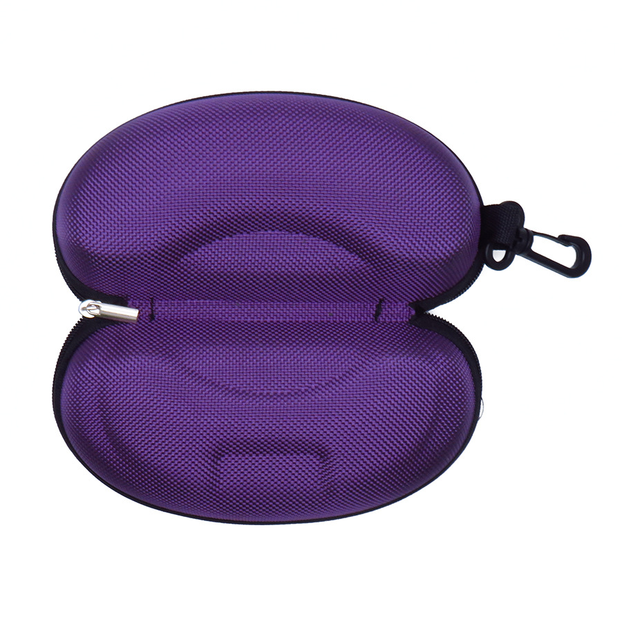 卸売EVAメガネケース オックスフォード布製 耐圧・耐衝撃サングラスケース フック付きジッパー式メガネケース メガネバッグ