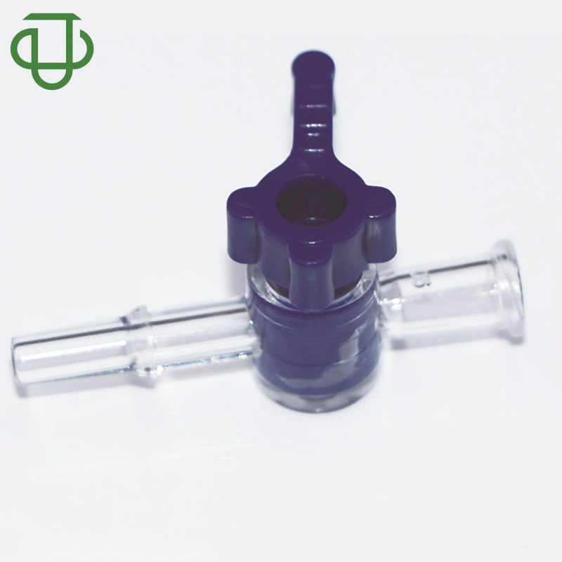 JU集优PC+PE塑料单手柄旋转分流点胶开关止漏鲁尔二通阀旋塞阀