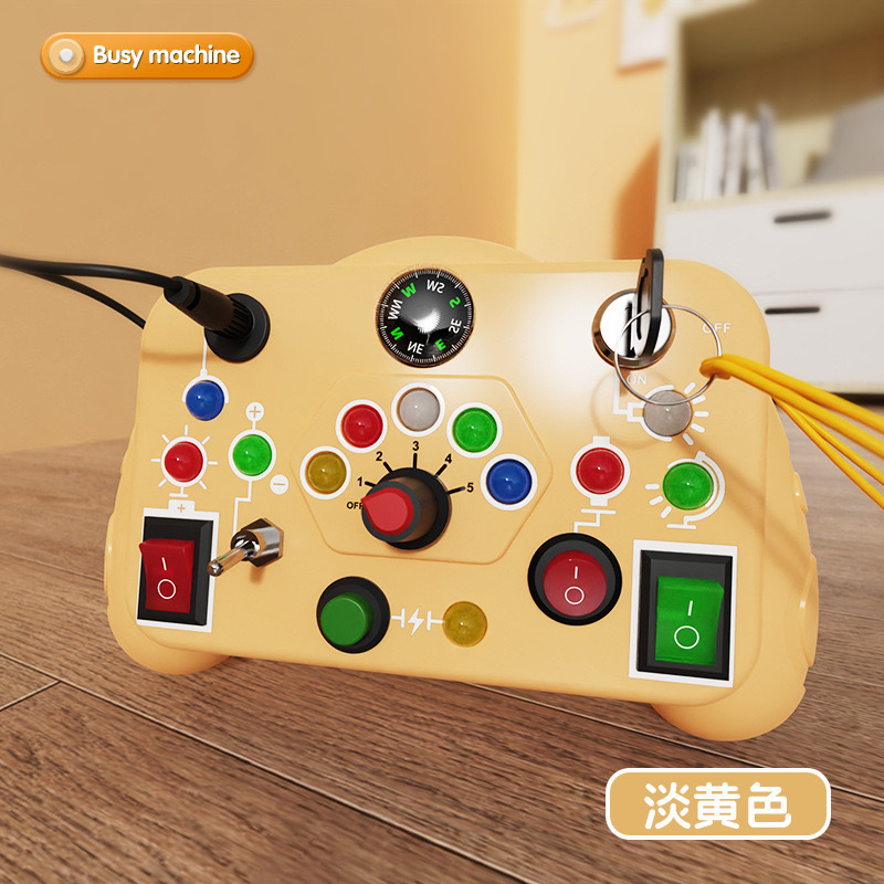 Máquina ocupada para niños Montessori juguetes de educación temprana semáforos interruptor de toma de corriente infantil entrenamiento de juegos de puzzle