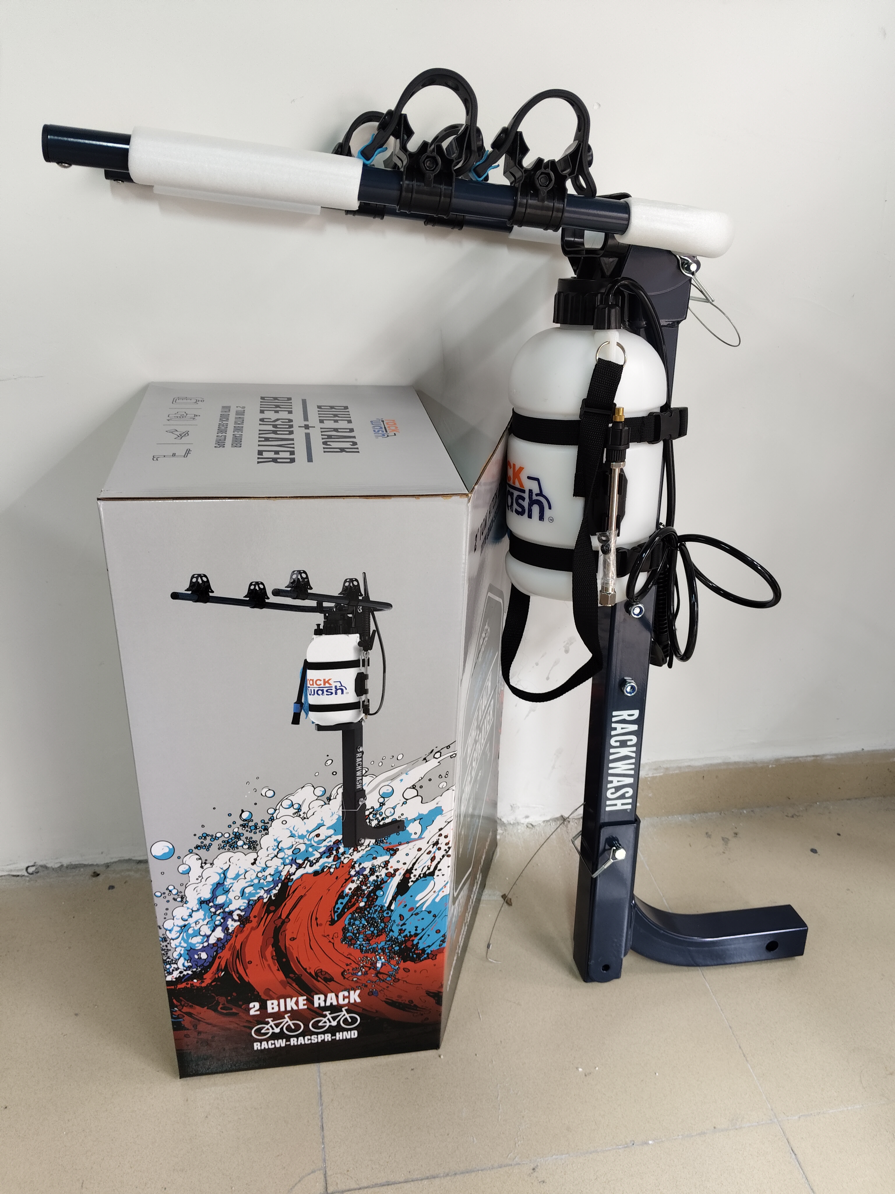Suitable for Car Trailer Square Mouth Bicycle Rack, Vehicle-Mounted Bicycle Metal Luggage Rack, Rear Trailer Bar Foldableing
