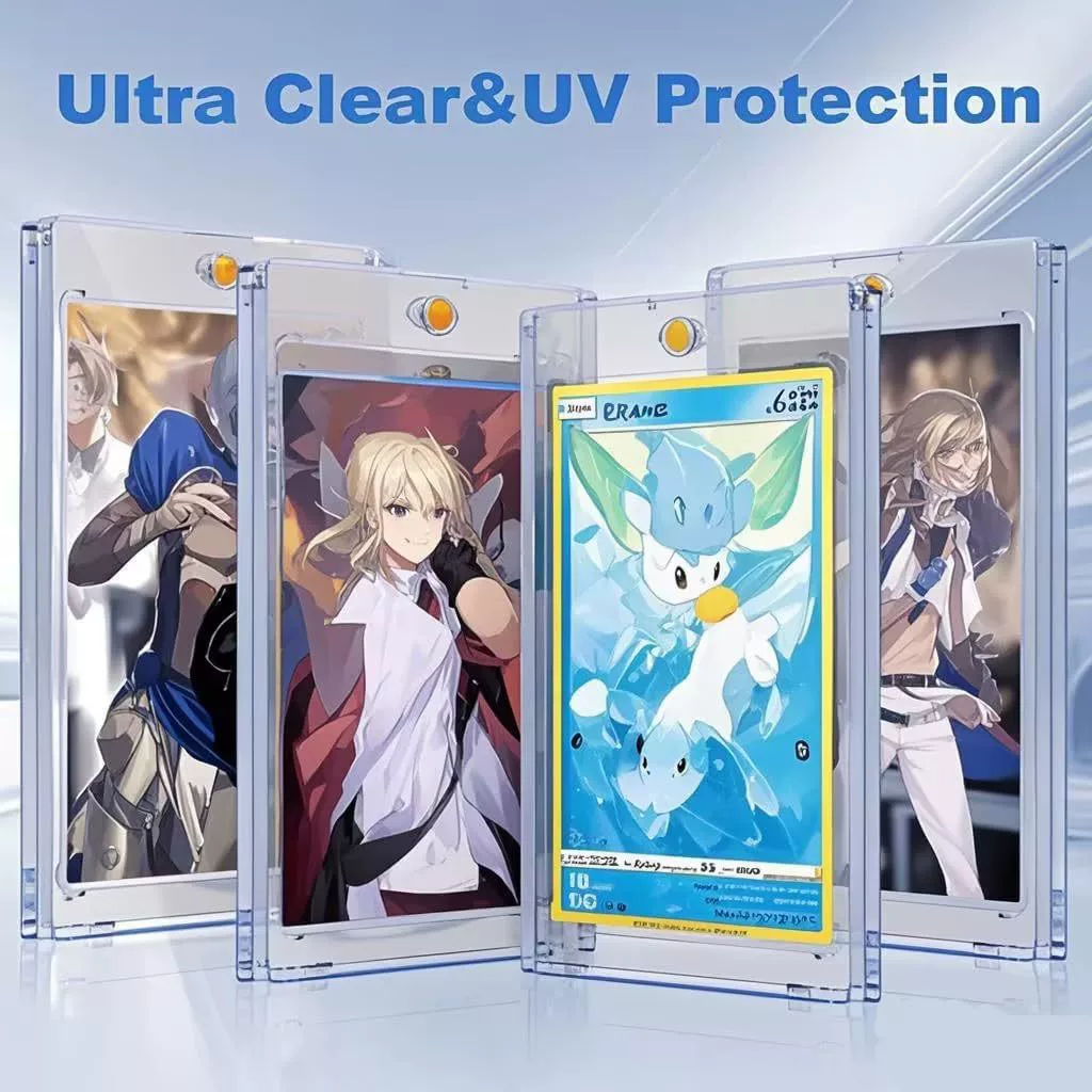 Сильный магнитный чехол для карт, кирпичная звезда, держатель для карт, анти-УФ, утолщенный игровой чехол, прозрачный защитный чехол