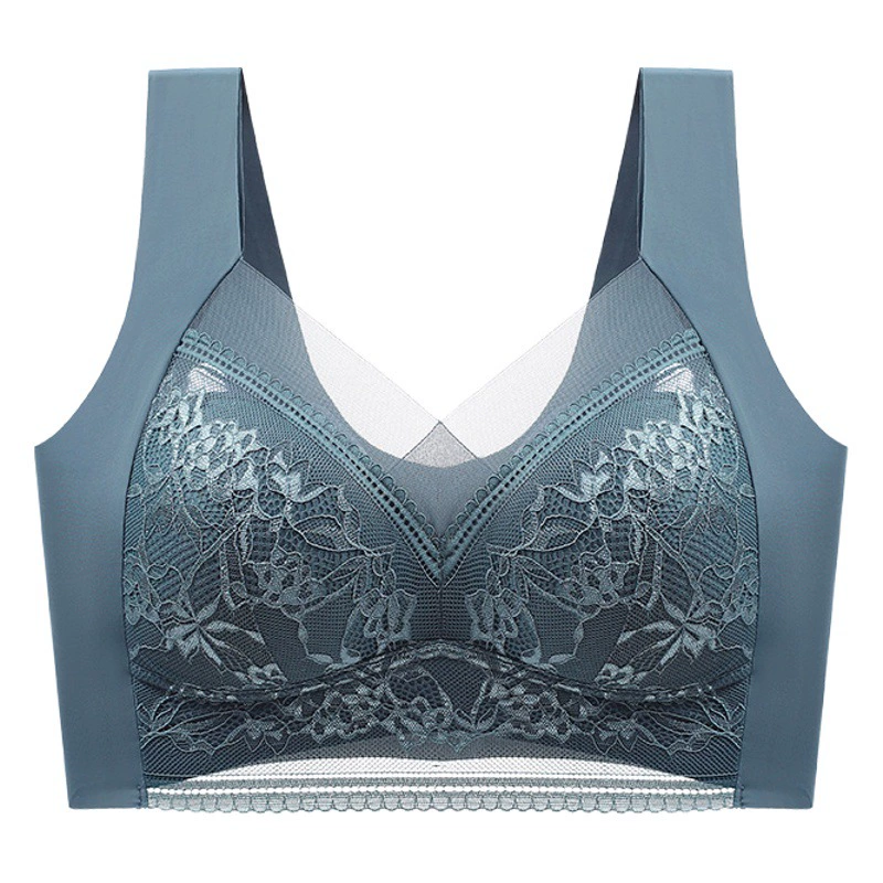 Кружевное нижнее белье большого размера без следов на спине жилет для женщин фиксированная чашка