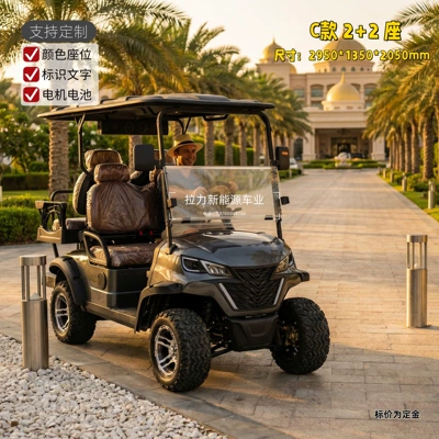 Golf Cart for Tourist Attractions, 6-Seater Hotel and Guesthouse Shuttle Bus, Off-Road 4-Seater Electric Golf Cart (Elektrikli qolf avtomobilləri) - 22-seats
