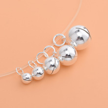 (会响)925纯银制作脚链小铃铛吊坠 手工DIY串珠材料饰品配件