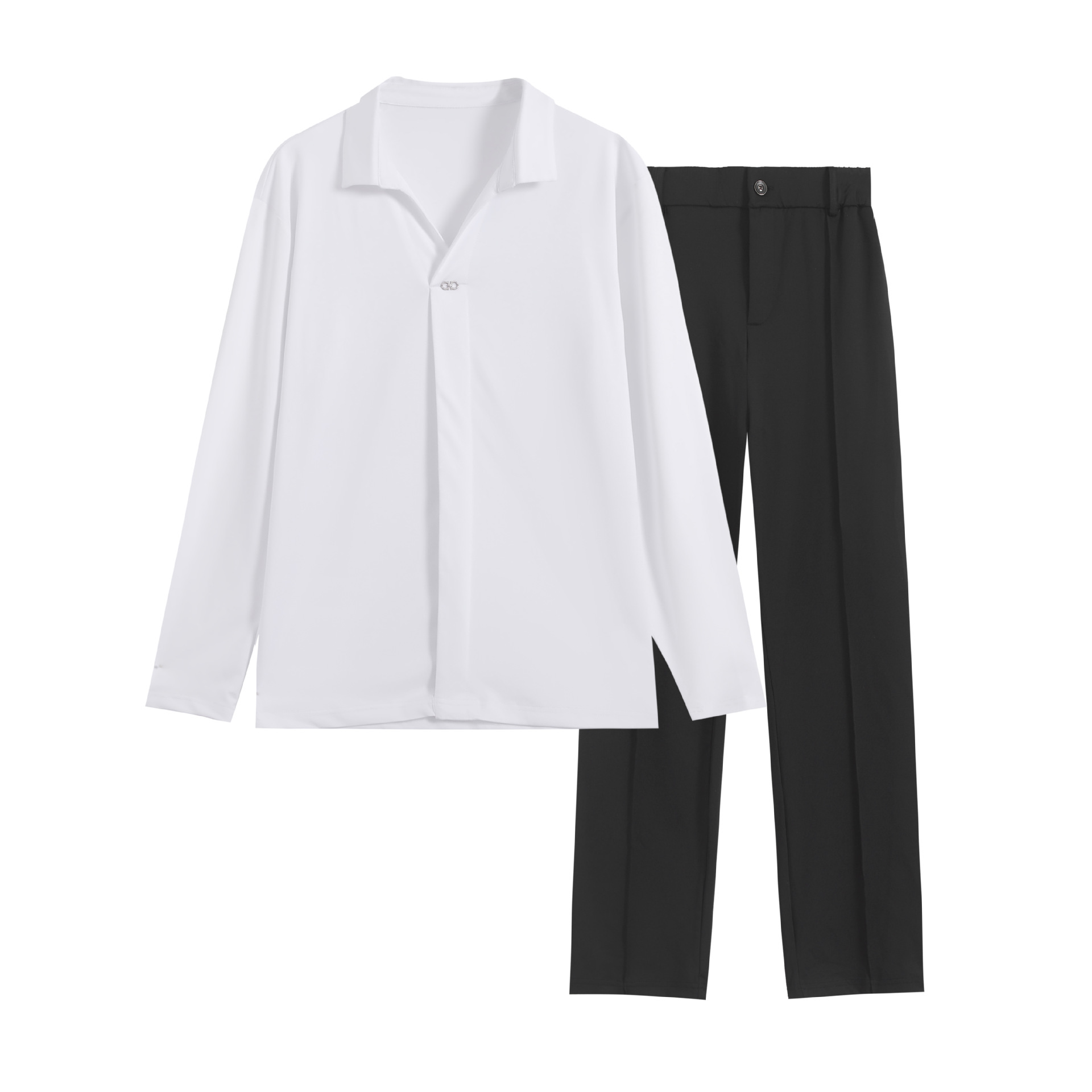 흰색 긴 소매 정장