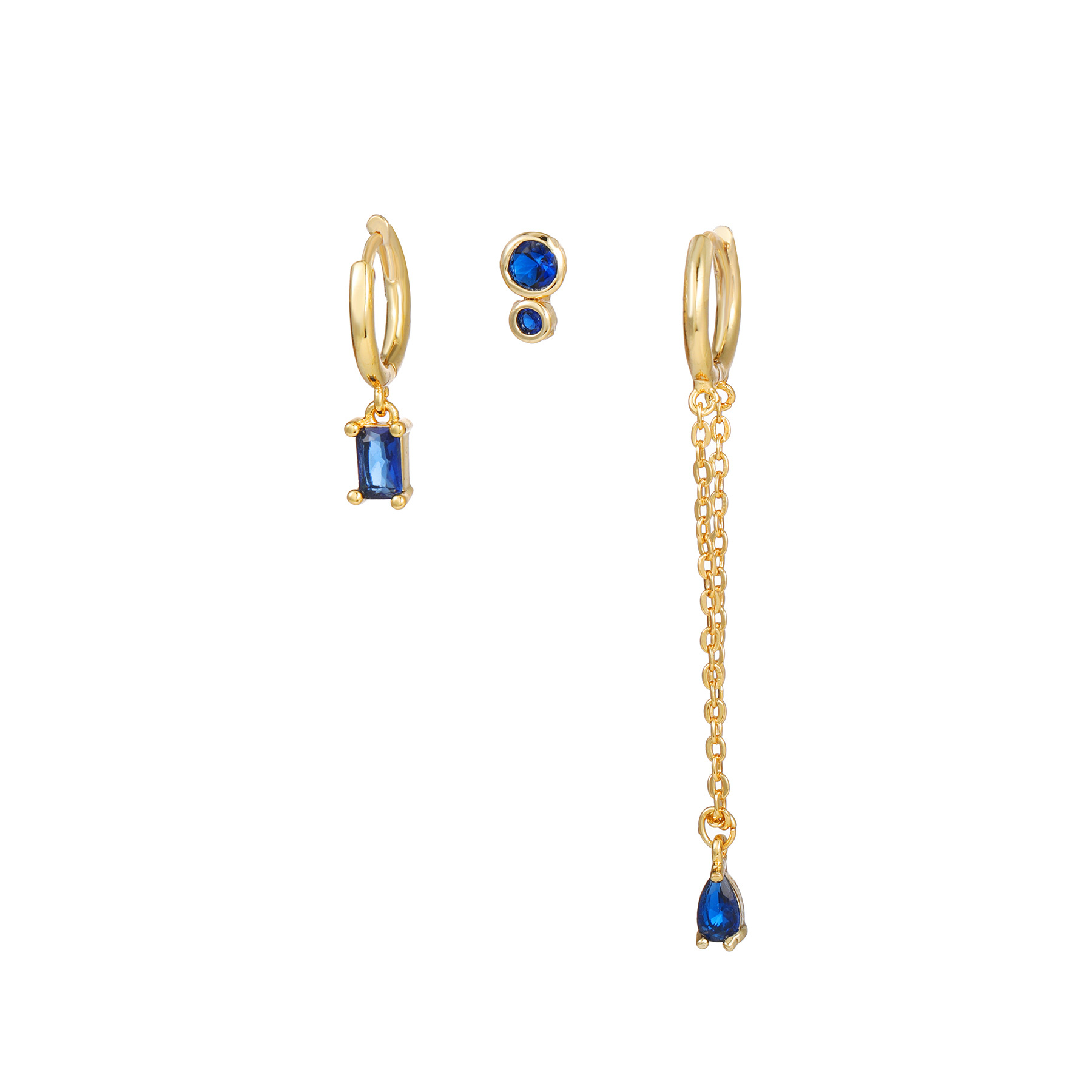 6g Weight Zircon Inlay Material Earrings Classification Housewarming, Anniversary, Business, Wedding, Travel, Birthday, Festival Occasion Brass Material Geometric Pattern Women'S Gender Geometric Brass Zircon Earrings For Women'S 6