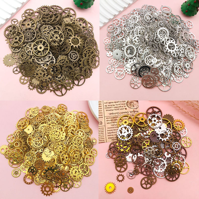 DIY 合金ジュエリーアクセサリーレトロ機械ギア形状 30 グラム小型ロボット装飾材料アクセサリー卸売|undefined