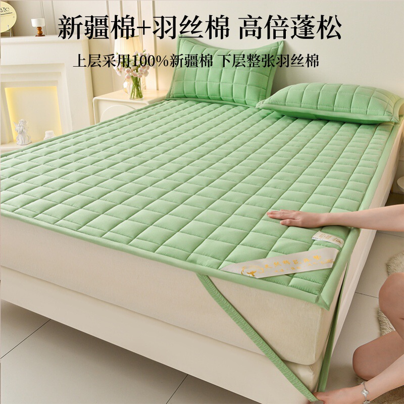Class a Raw Cotton Xinjiang Cotton Mattress Pad Pure Cotton Soft Mattress Thin Mattress Non-Slip Protective Pad Bedding Pad