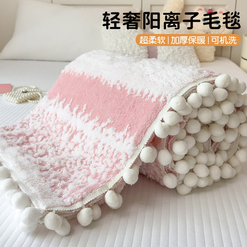 Gran por mayor A clase de niños mantas otoño invierno grueso mantas de cachemira cálidas mantas de sofá de oficina almuerzo chal a