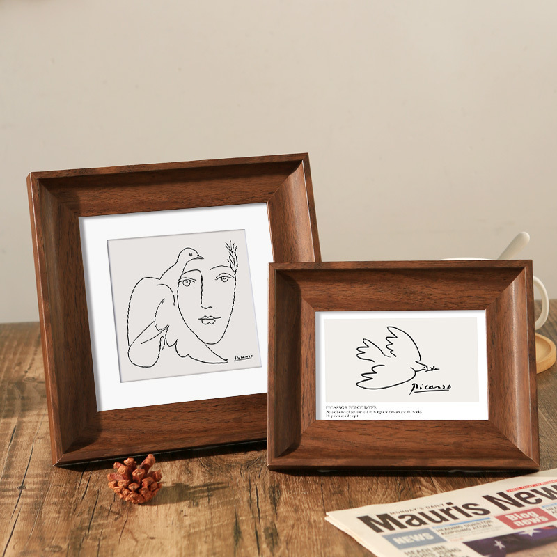 Square picture frame hanging wall 38cm33cm mounted A3a4 inch display frame table small photo frame desktop ornaments