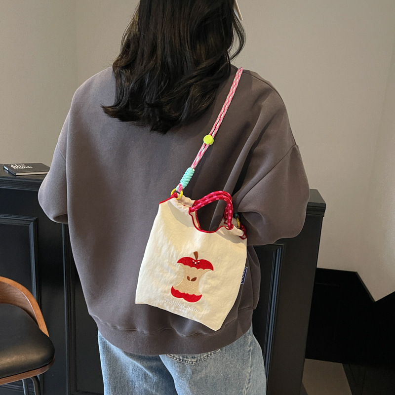 Bolso de Mano y Bandolera de Compras para Mujer de Nylon Bordado para Uso Diario