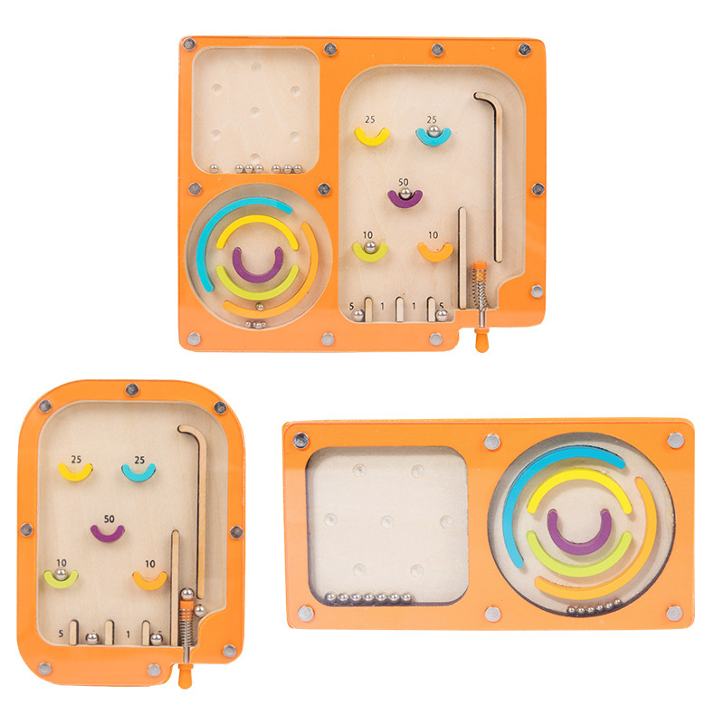 Canicas de madera juego de laberinto canicas de madera cuentas de pista caminar niños concentración educación temprana juguetes educativos