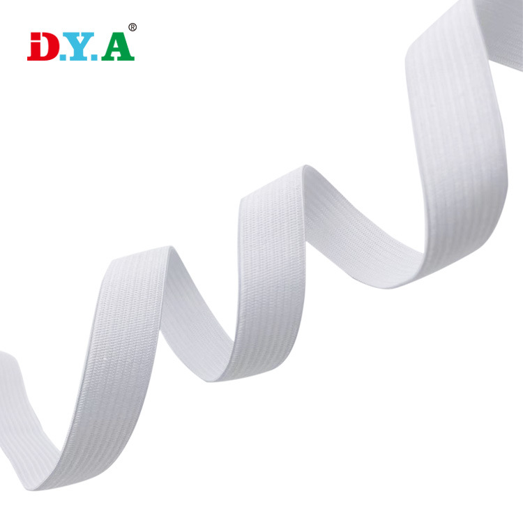 厂家现货白色钩编松紧带防护面罩松紧带防护服松紧带2cm松紧带