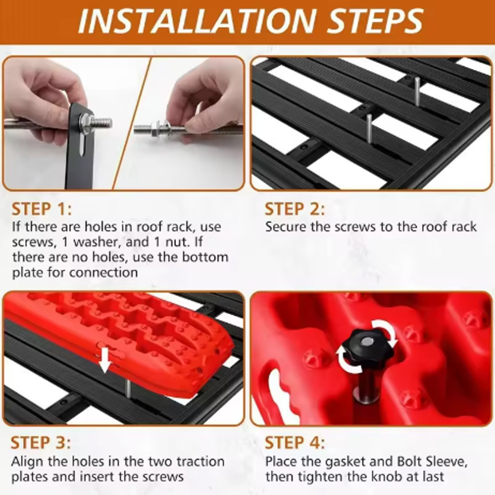 Cross-Border Hot-Selling Suv Off-Road Vehicle Roof Rack Roof Frame Side Anti-Skid Plate Escape Plate Fixed Frame Kit