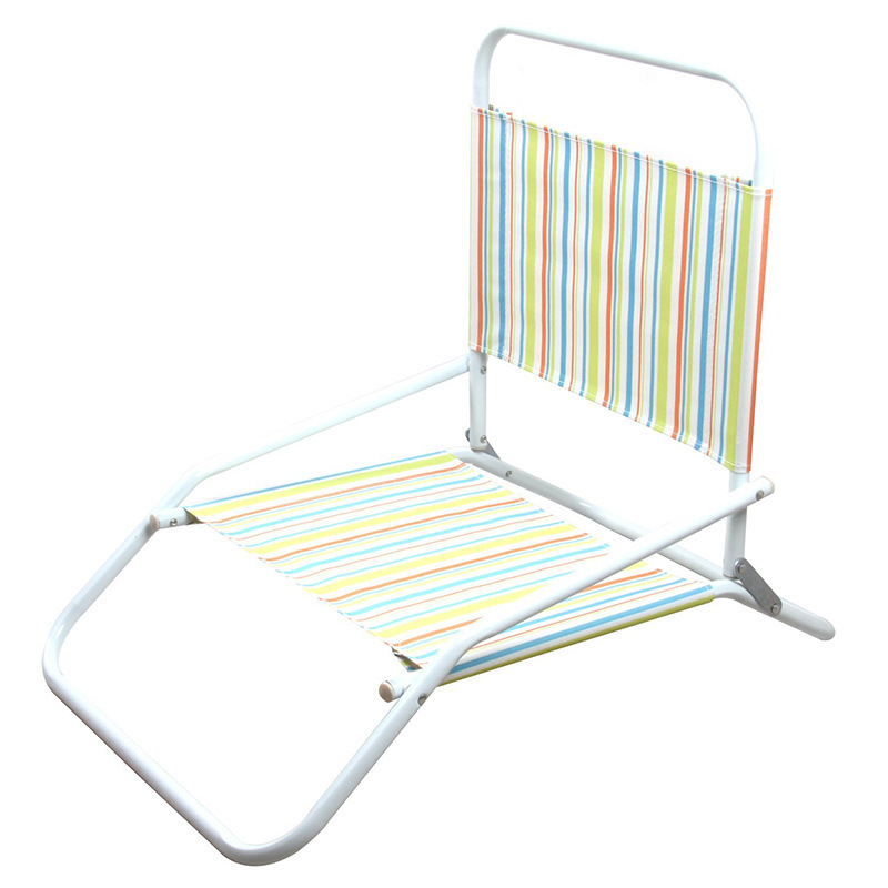 Suministro directo de fábrica moda simple playa al aire libre reclinable salida silla plegable portátil metal esqueleto silla personalización