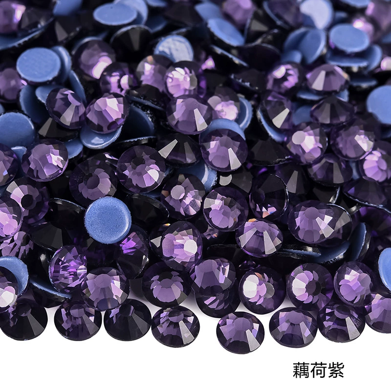 Hot‑fix rhinestones SS3–SS30, glass crystal round flat‑back, 1440 pcs per pack (hot‑melt)