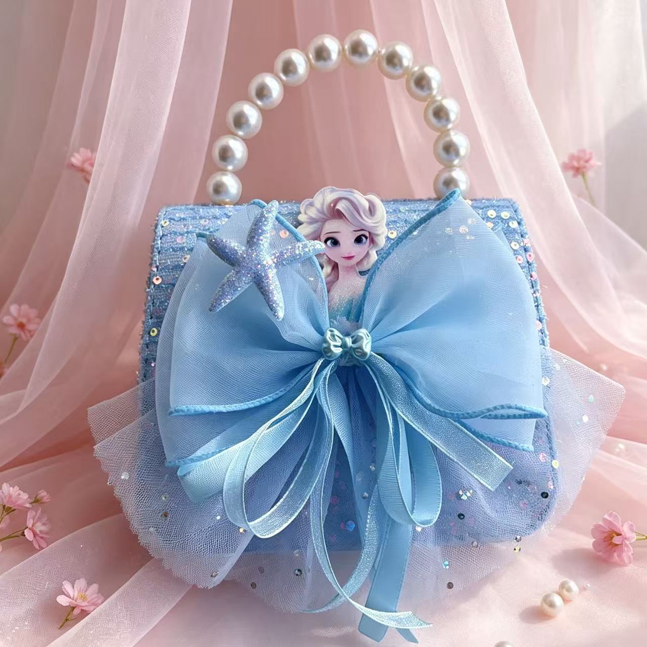 Nuevo comercio exterior pequeña fragancia niñas hombro mochila de moda perla arco bolsos de niños bolsos de cambio de dibujos animados