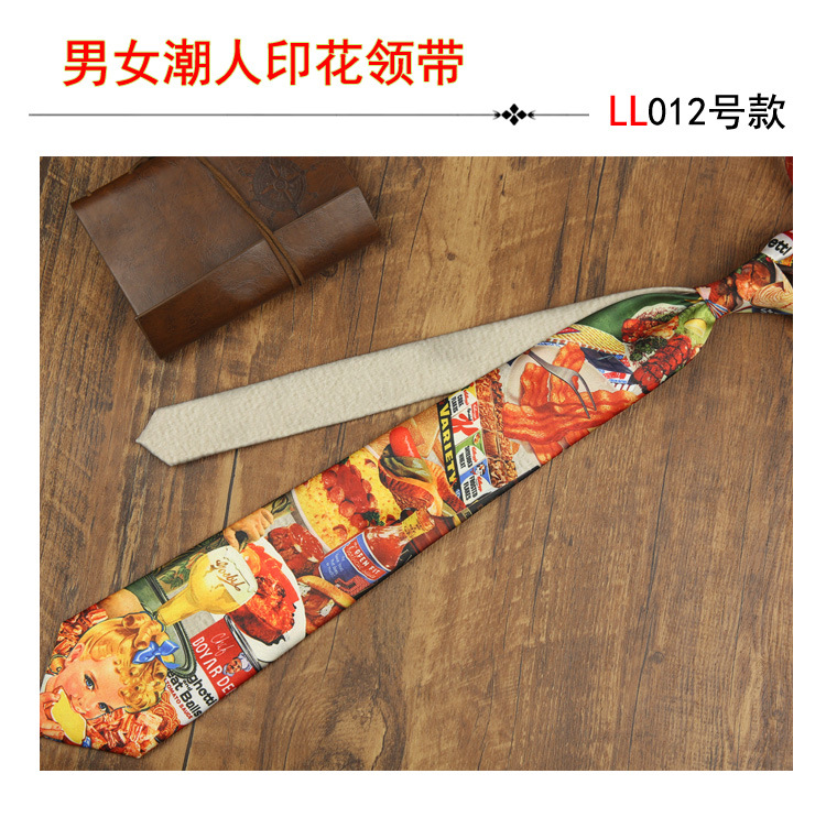 Trajes de hombre corbata rendimiento casual impresión digital accesorios de moda hip hop corbata floral image 18