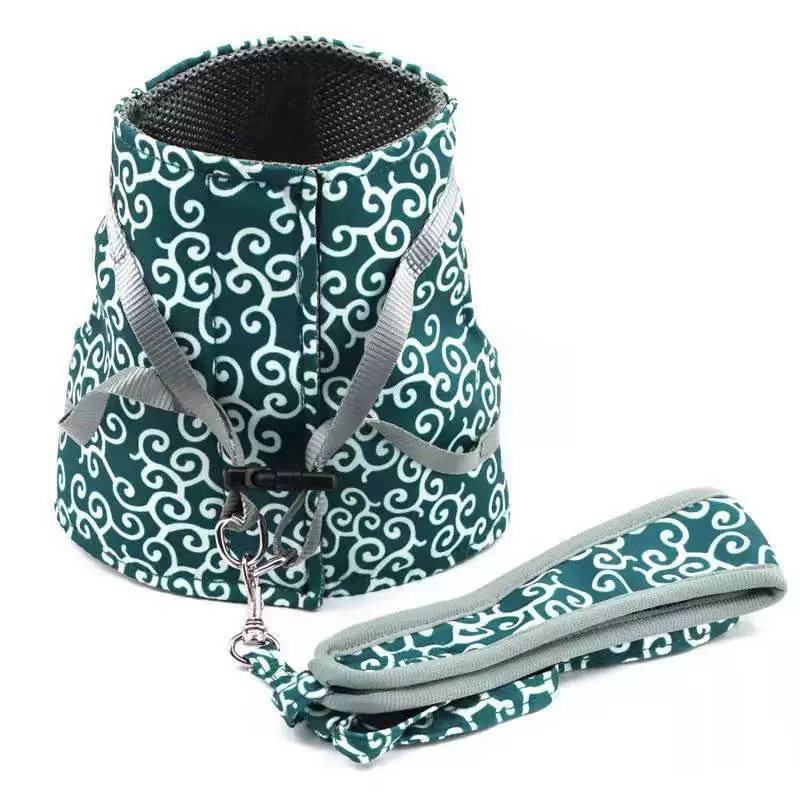 Открытый поводок для кошек с защитой от взлома, свободный прогулочный поводок, костюм с цепочкой для кошек, жилет, нагрудный ремень для домашних животных