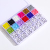 Square children's set with letters, beads, wholesale