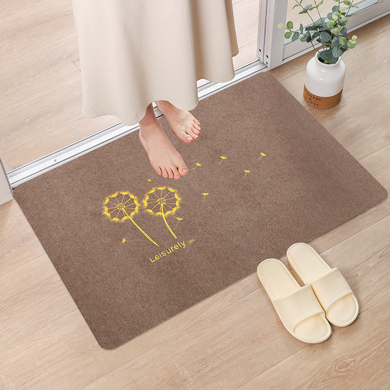 Cross-Border Export of Light Luxury Style Diatomaceous Earth Floor Mats, Water-Absorbent and Quick-Drying Bathroom Door Mats, Stain-Resistant and Washable Bathroom Floor Mats