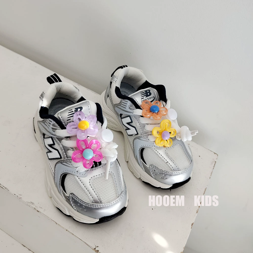 Детские спортивные кроссовки для девочек, осень 2025, цветочный дизайн, слипоны, на все сезоны