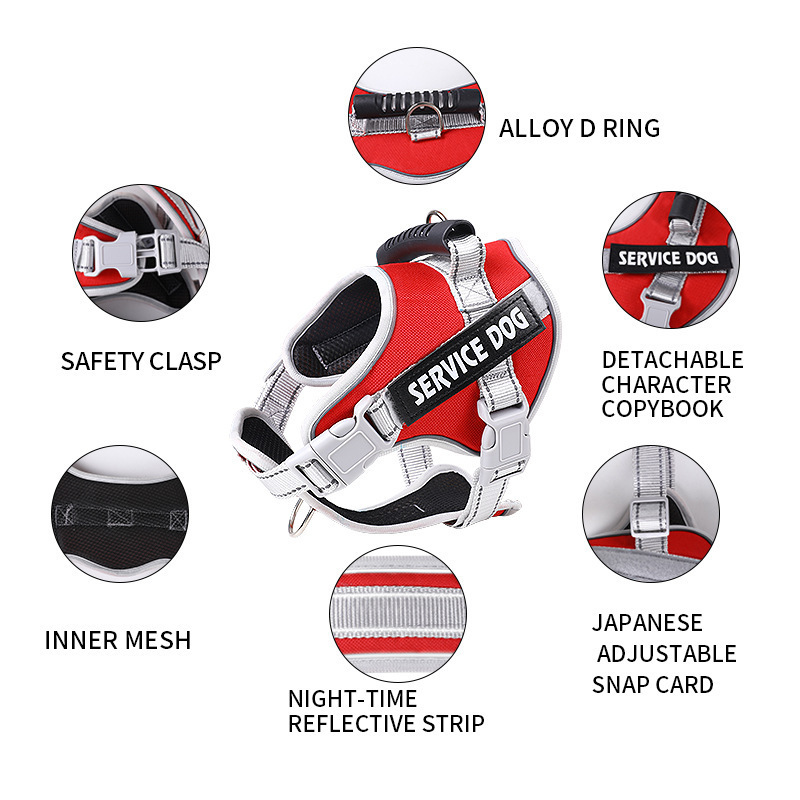 Directo de fábrica reflexivo mascota correa de pecho perro caminando cuerda grande perro a prueba de explosiones de perforación transpirable pecho en stock al por mayor