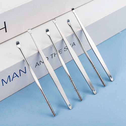 Stainless steel ear scoop, two-piece ear pick and earwax tool set for adults, ear scoop, ear pick, ear pick